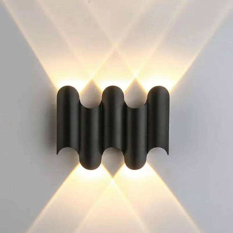 RidgeGlow | Golfvormige wandlamp