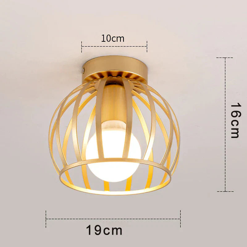Aurun | Industriële plafondlamp goud