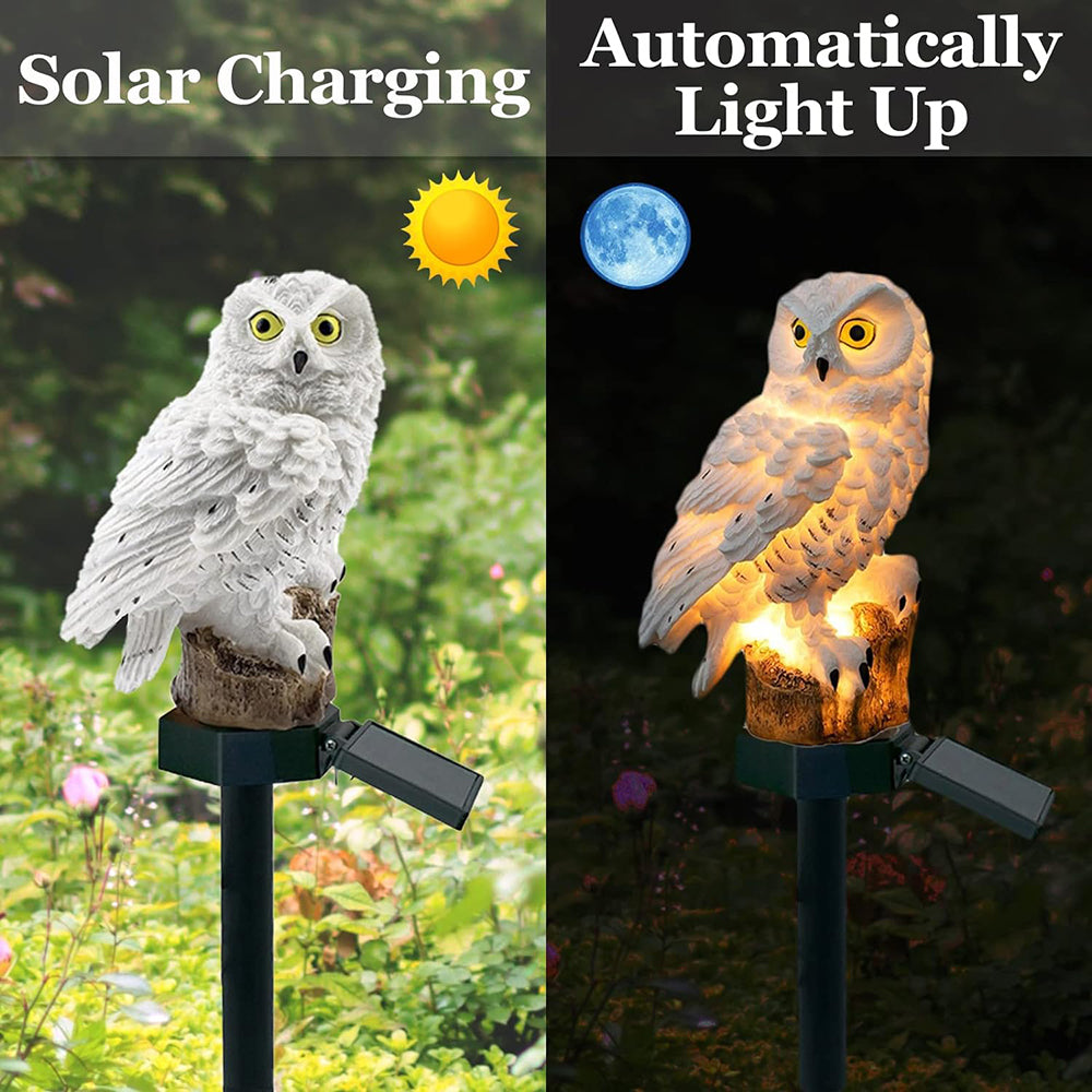 Owl | Uil Beeld Tuinverlichting en Decoratie (2-Pack)