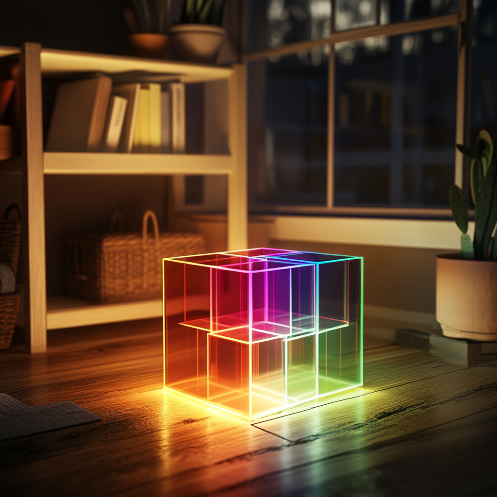 3D kubus LED lamp | Creëer een futuristische sfeer thuis