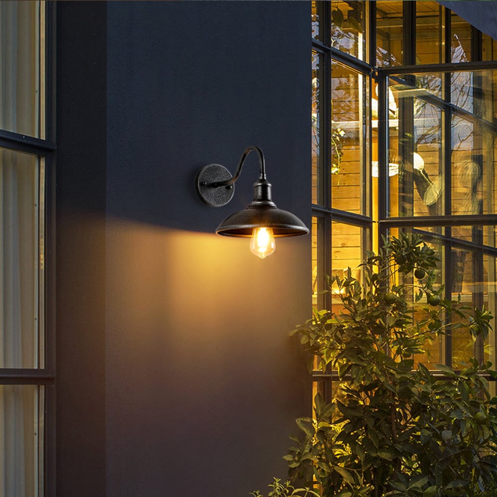 Alessio Rustieke Komvormige Antiek Messing IP65 Waterdichte Wandlamp voor Buiten