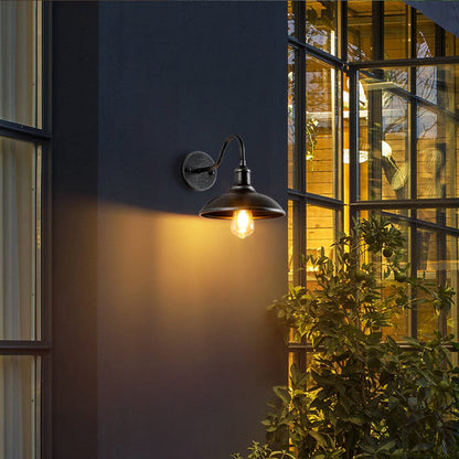 Alessio Rustieke Komvormige Antiek Messing IP65 Waterdichte Wandlamp voor Buiten