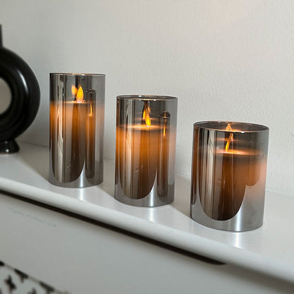 SmokeGlow | Elegante set van 3 vlamloze lampen