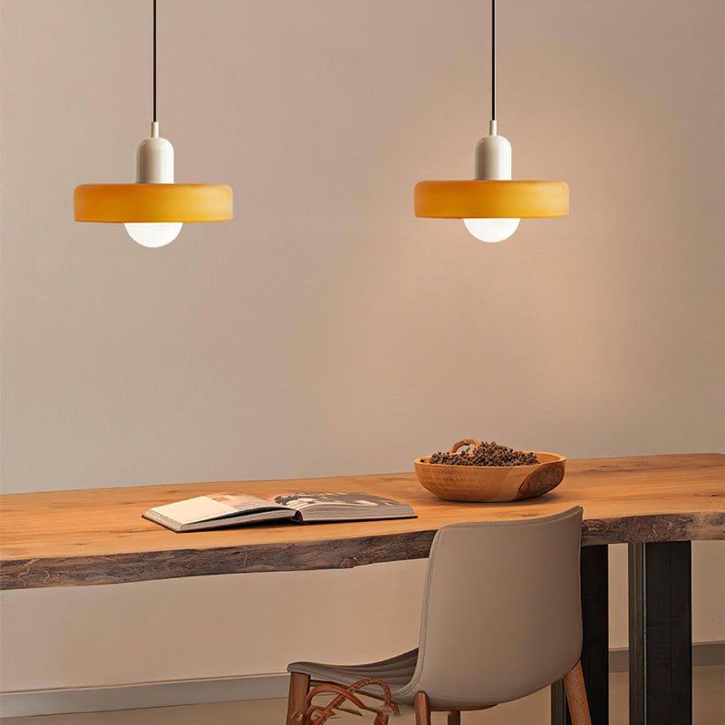 ColorLume | Geometrische Bauhaus Plafondlamp – Glazen Designlamp met Kleurrijke Accenten