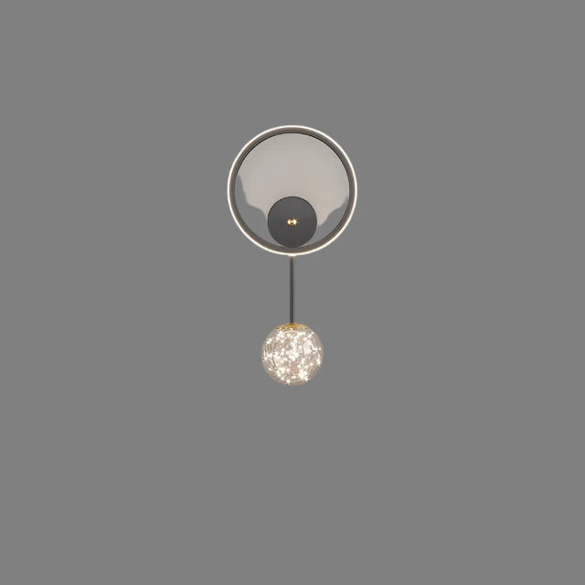 GlowVogue – Moderne LED Wandlamp in Goud met Glazen Bol