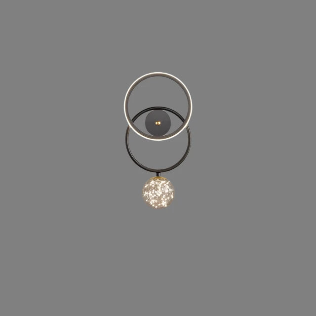 GlowVogue – Moderne LED Wandlamp in Goud met Glazen Bol