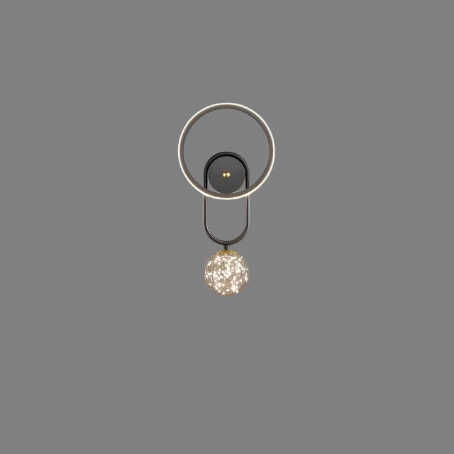 GlowVogue – Moderne LED Wandlamp in Goud met Glazen Bol