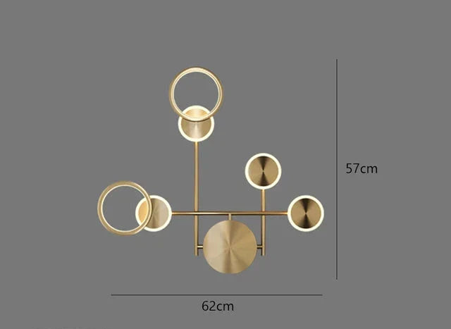 GlintForge – Moderne LED Wandlamp in Goud voor Woonkamer & Hal