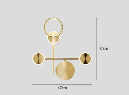 GlintForge – Moderne LED Wandlamp in Goud voor Woonkamer & Hal