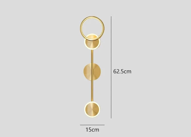 GlintForge – Moderne LED Wandlamp in Goud voor Woonkamer & Hal