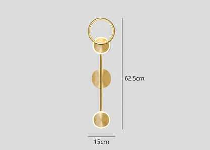 GlintForge – Moderne LED Wandlamp in Goud voor Woonkamer & Hal