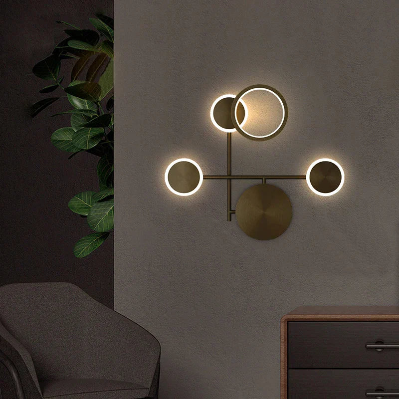 GlintForge – Moderne LED Wandlamp in Goud voor Woonkamer & Hal