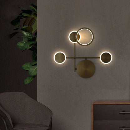 GlintForge – Moderne LED Wandlamp in Goud voor Woonkamer & Hal