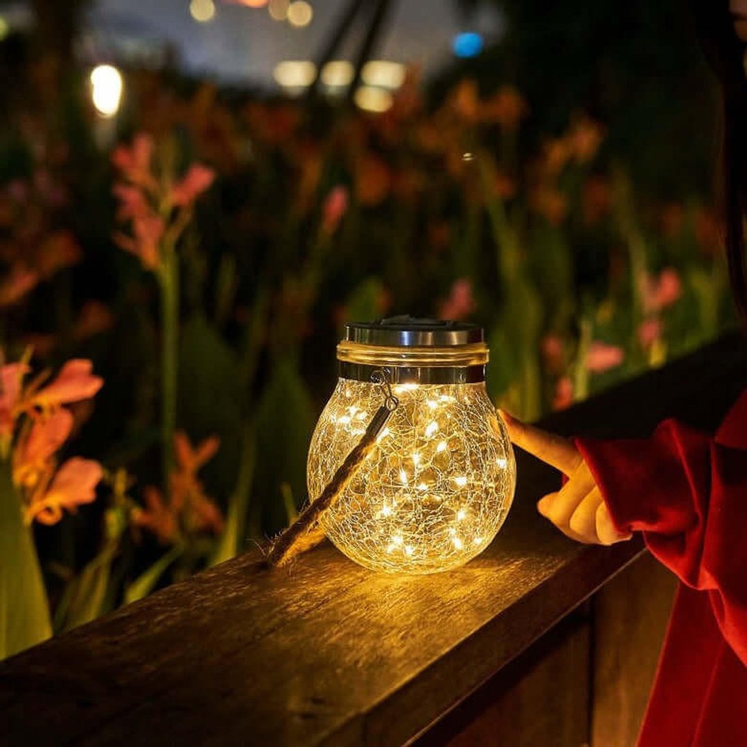 SonnenFunke | Duurzame glazen lamp op zonne-energie