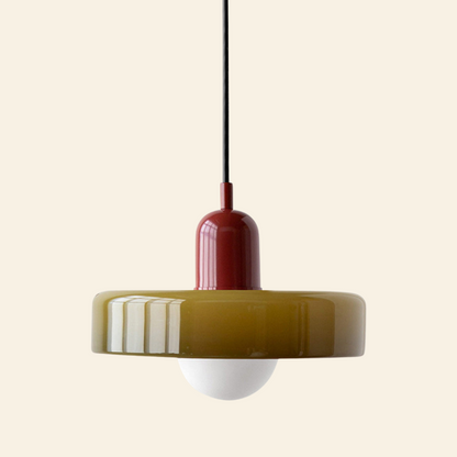 Macaron-  hanglamp met gekleurd glas en modern design