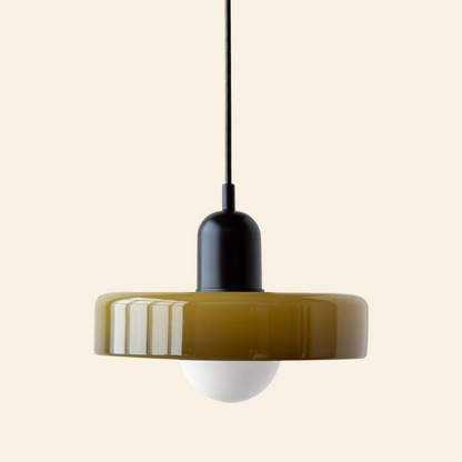 Macaron-  hanglamp met gekleurd glas en modern design