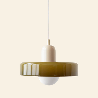 Macaron-  hanglamp met gekleurd glas en modern design