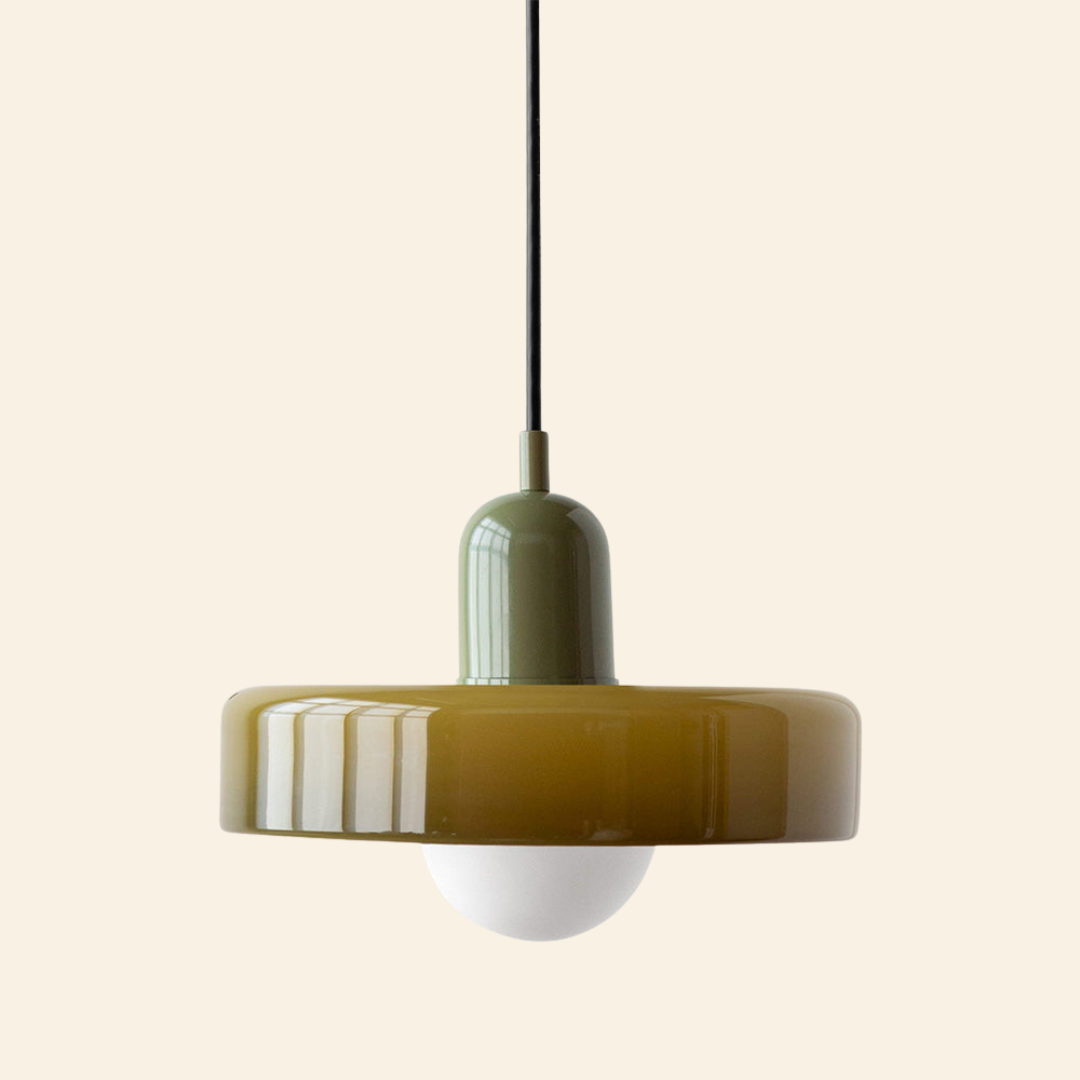 Macaron-  hanglamp met gekleurd glas en modern design