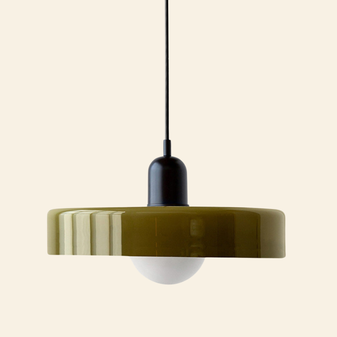 Macaron-  hanglamp met gekleurd glas en modern design