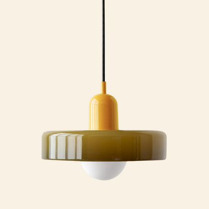 Macaron-  hanglamp met gekleurd glas en modern design