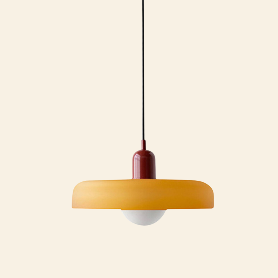 Macaron-  hanglamp met gekleurd glas en modern design