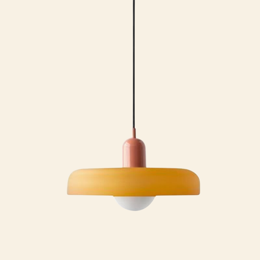 Macaron-  hanglamp met gekleurd glas en modern design