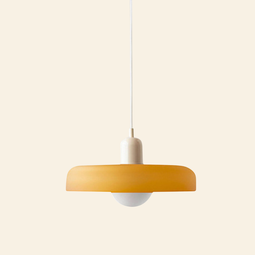 Macaron-  hanglamp met gekleurd glas en modern design