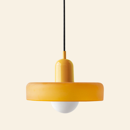 Macaron-  hanglamp met gekleurd glas en modern design