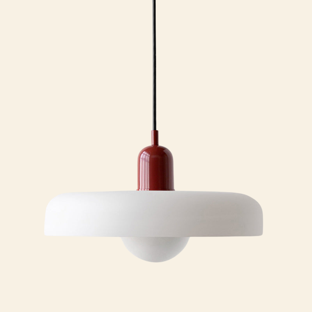 Macaron-  hanglamp met gekleurd glas en modern design