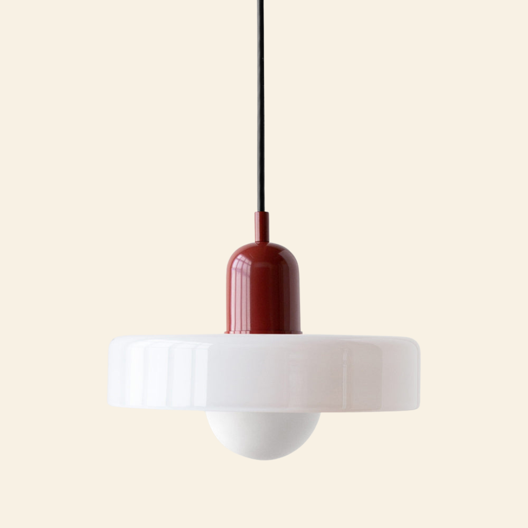 Macaron-  hanglamp met gekleurd glas en modern design