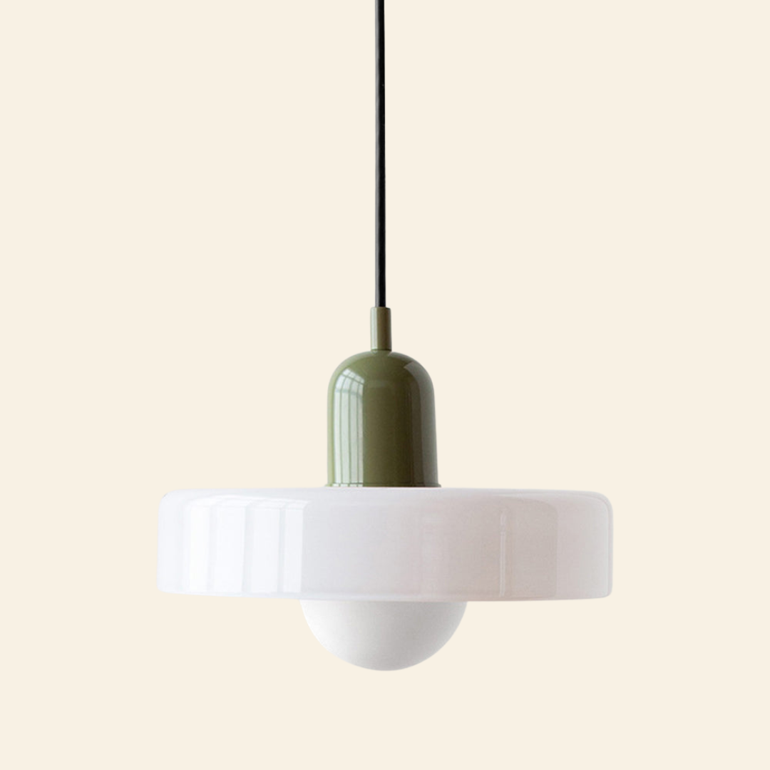 Macaron-  hanglamp met gekleurd glas en modern design