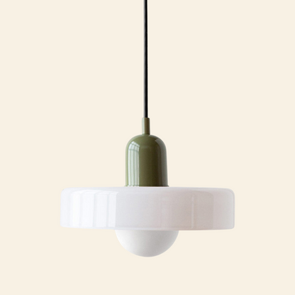 Macaron-  hanglamp met gekleurd glas en modern design