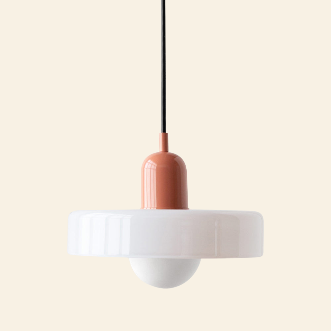 Macaron-  hanglamp met gekleurd glas en modern design