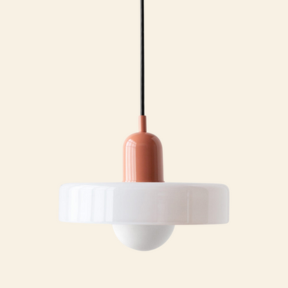 Macaron-  hanglamp met gekleurd glas en modern design