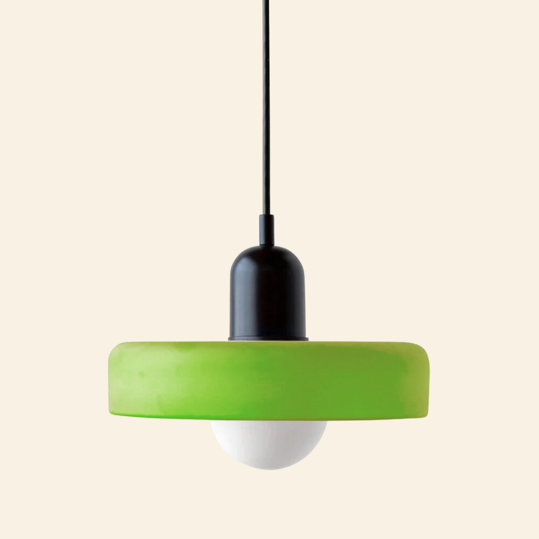 Macaron-  hanglamp met gekleurd glas en modern design