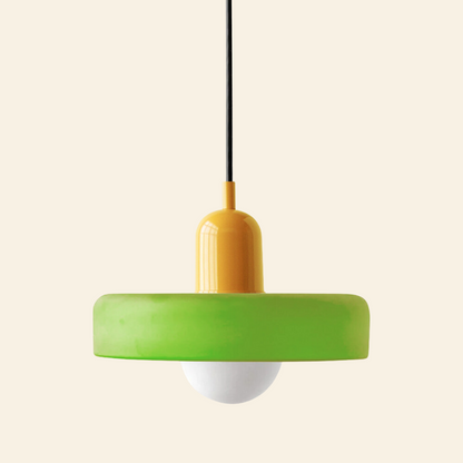 Macaron-  hanglamp met gekleurd glas en modern design