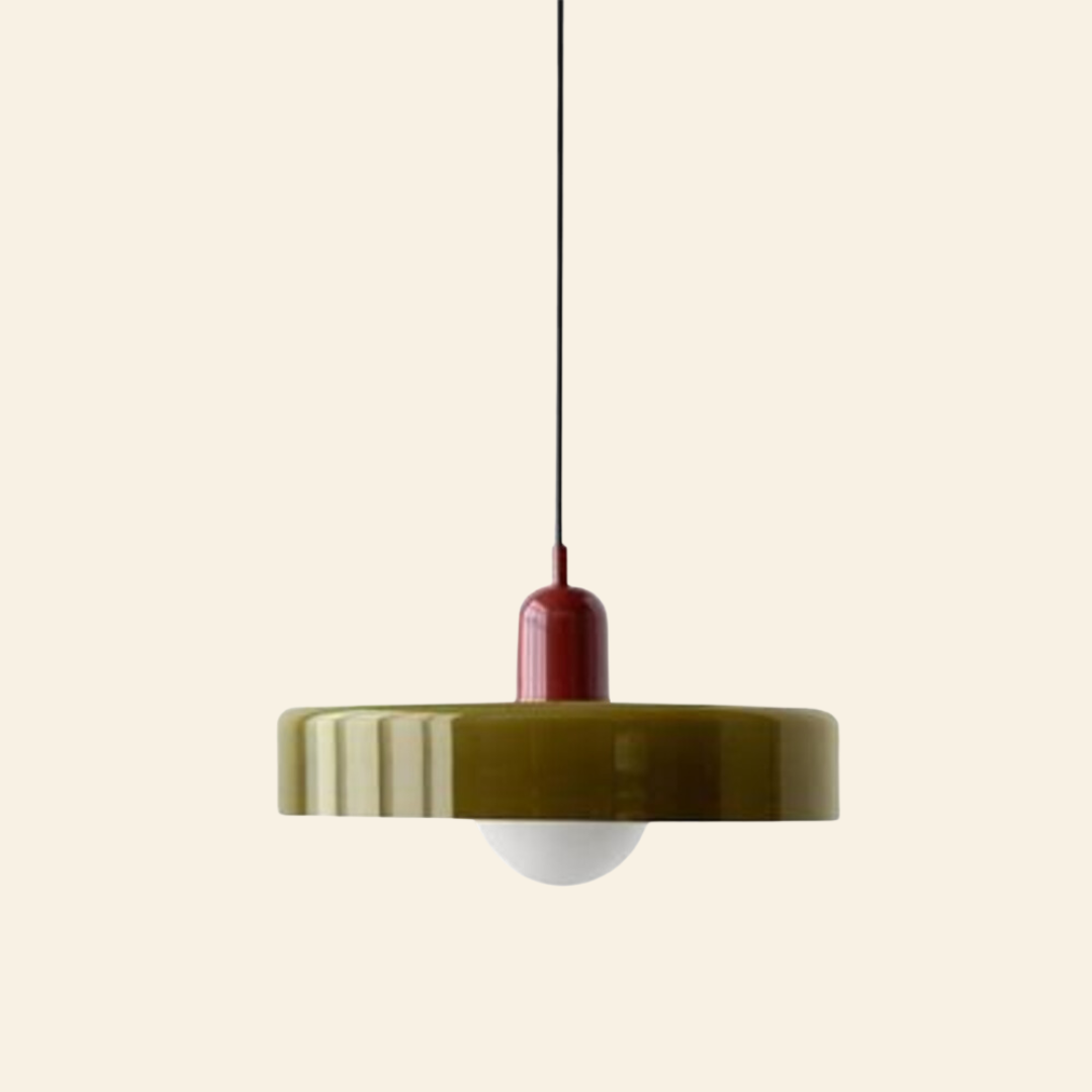Macaron-  hanglamp met gekleurd glas en modern design