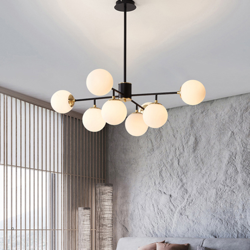 Glazen kroonluchter in Scandinavische stijl