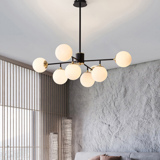 Glazen kroonluchter in Scandinavische stijl