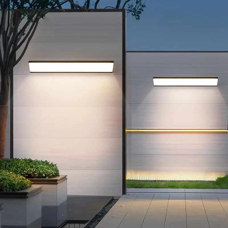 RecLight LED Buitenwandlamp | Waterdichte IP65 Wandlamp van Aluminium & Glas, Energiezuinig voor Tuin, Balkon & Patio