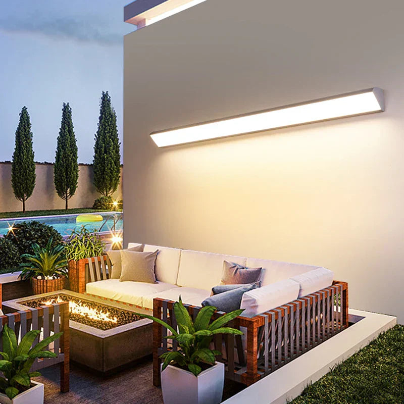 RecLight LED Buitenwandlamp | Waterdichte IP65 Wandlamp van Aluminium & Glas, Energiezuinig voor Tuin, Balkon & Patio