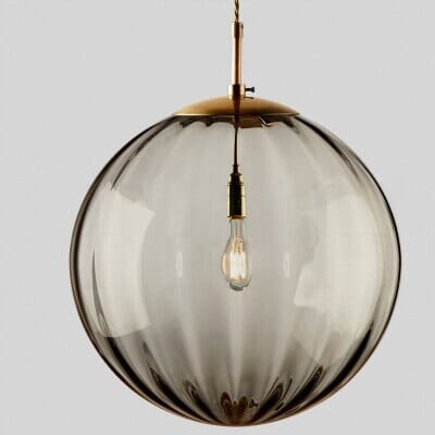SOLENZA Glazen Bol Hanglamp – Warme Sfeerverlichting met Kristalaccenten