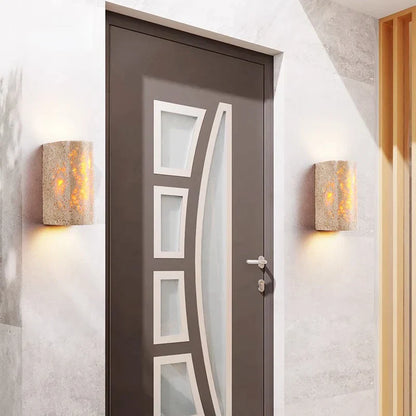 Soma | Travertin Minimalistische Buiten Wandlamp