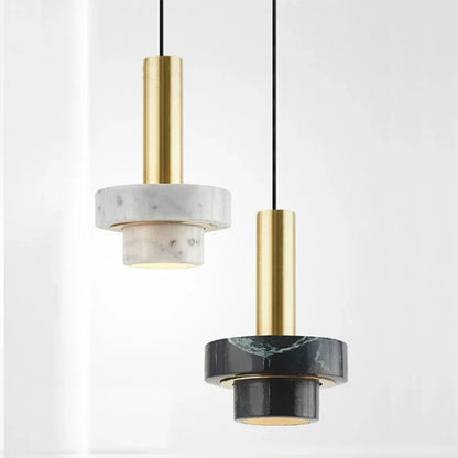 LAVÉRO Hanglamp – Luxe Koper & Vulkanisch Steen – Geometrisch Design met Warm LED Licht