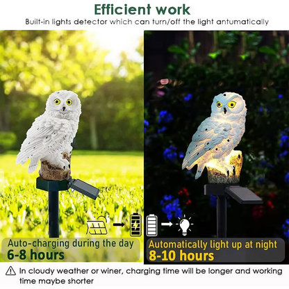 Owl | Uil Beeld Tuinverlichting en Decoratie (2-Pack)
