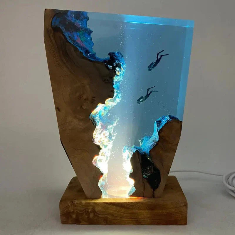 Oceanische elegantie | 3D duiker tafellamp
