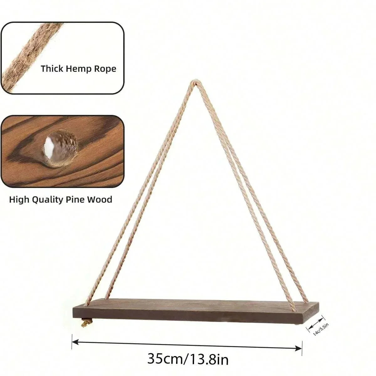 Wandplank - Hout voor planten en foto's