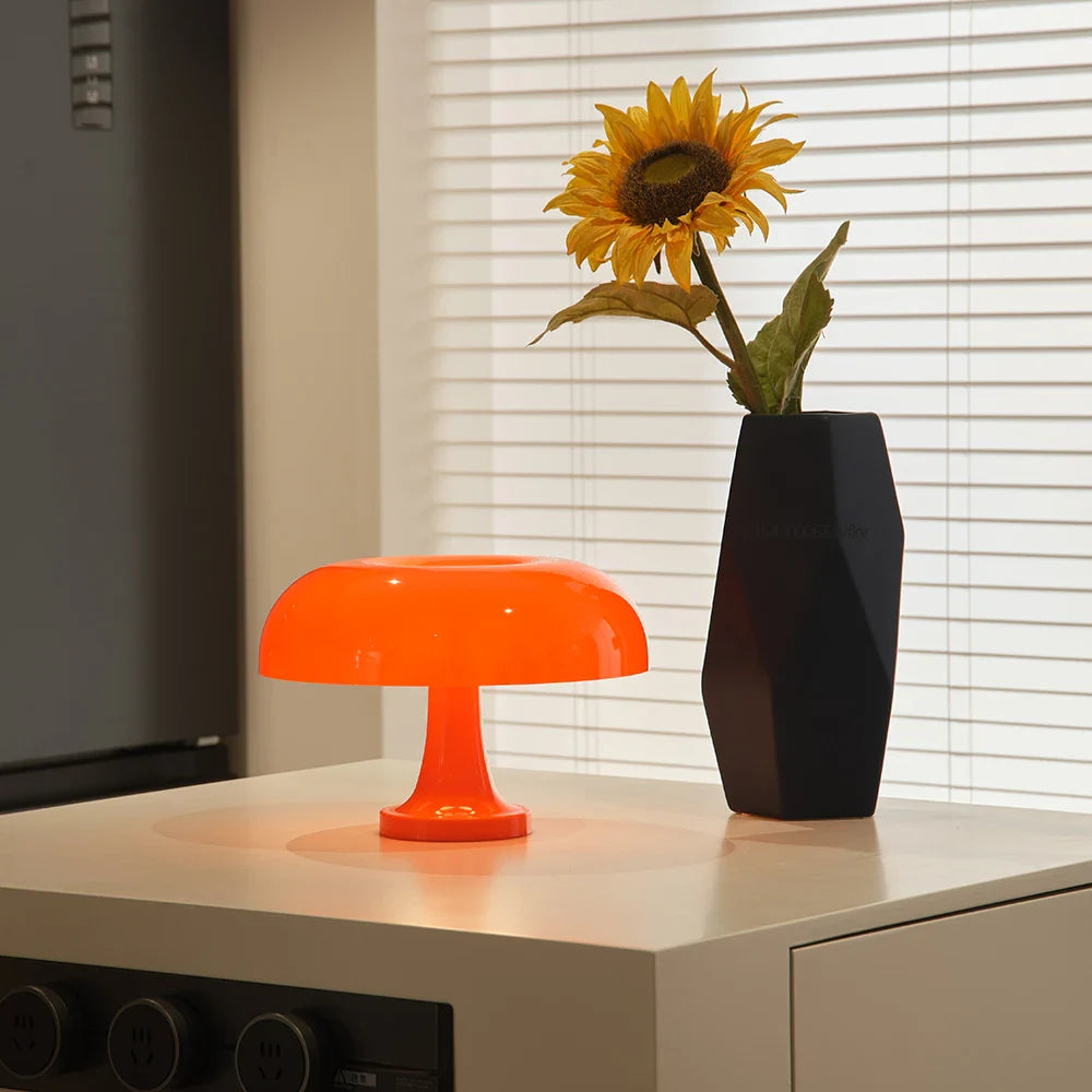 Retro Mushroom Tafellamp | Oranje