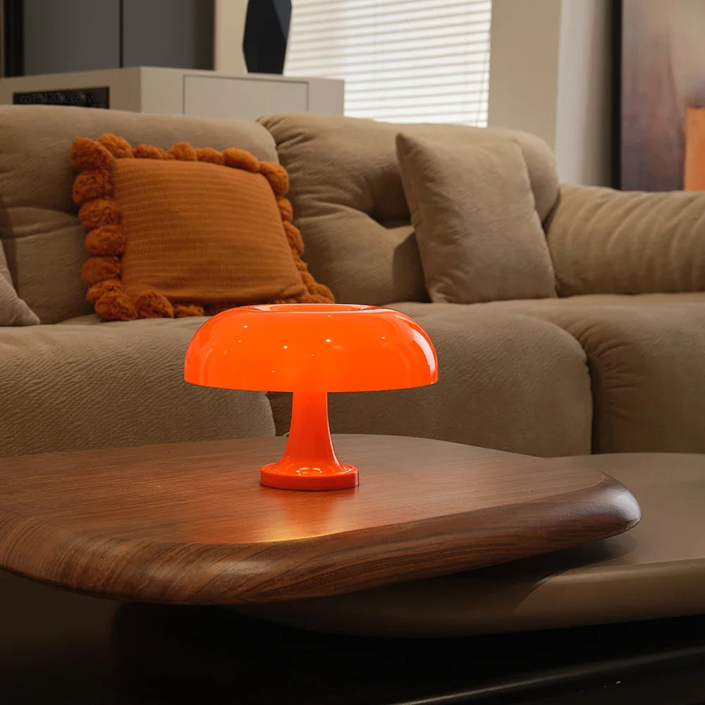 Retro Mushroom Tafellamp | Oranje