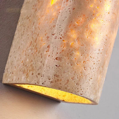 Soma | Travertin Minimalistische Buiten Wandlamp